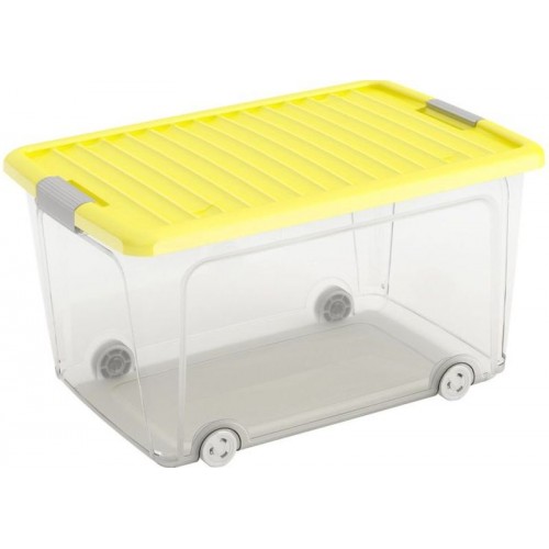 KIS W BOX L 50L 56,5x39x31,5cm transparent/pokrywka żółta