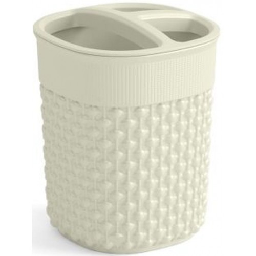 KIS FILO Kubek na szczoteczki 9x9x12cm kremowy