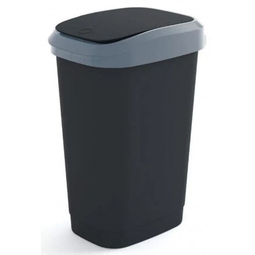 KIS DUAL TOUCH BIN L 50L kosz na śmieci 31x42x60cm czarny/szary KIS DUAL TOUCH BIN L 50L kosz na śmieci 31x42x60cm czarny/szary