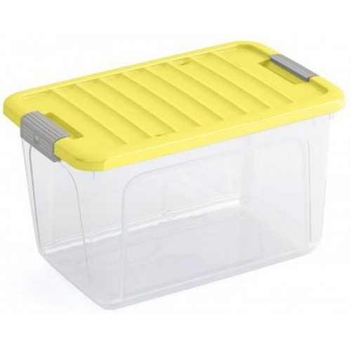 KIS W BOX M 30L 49x30x29cm transparent/pokrywka żółta