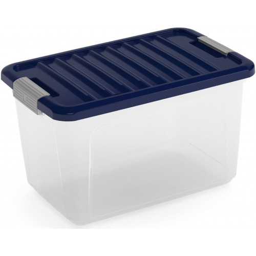 KIS W BOX S 15L 38x25x23cm transparent/niebieski indigo KIS W BOX S 15L 38x25x23cm transparent/niebieski indigo