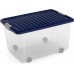 KIS W BOX L 50L 59x39x32cm transparent/niebieski indigo