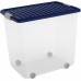 KIS W BOX XL 78l 57x39x52cm transparent/niebieski indigo
