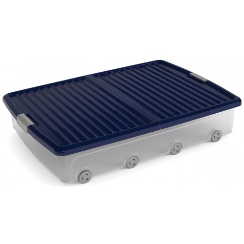 KIS W BOX UNDERBED XL 55L 79x58x16,5cm transparent/niebieski indigo KIS W BOX UNDERBED XL 55L 79x58x16,5cm transparent/niebieski indigo