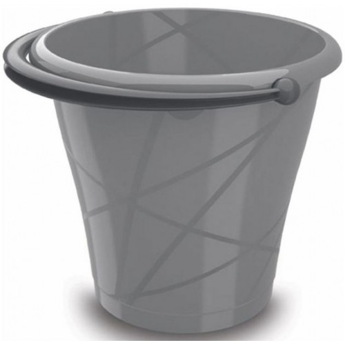 KIS Okrągłe wiadro 12L 35x29cm szare