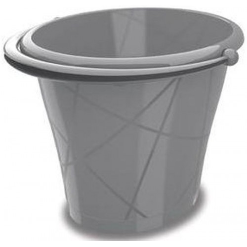 KIS Owalne wiadro 15L 35x39x29cm szare