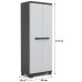 KIS LINEAR HIGH Szafa gospodarcza 39x68x173cm szary/czarny