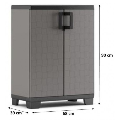 KIS UP LOW Niska szafka 68x39x90cm ciemny szary