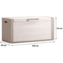 KIS GULLIVER CHEST 300L Skrzynia ogrodowa 118x49x55cm beż