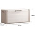 KIS GULLIVER CHEST 300L Skrzynia ogrodowa 118x49x55cm beż