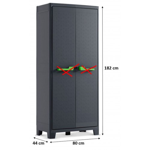 OUTLET! KIS MOBY HIGH Szafka ogrodowa 44x80x182cm ciemny szary
