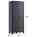 OUTLET! KIS MOBY HIGH Szafka ogrodowa 44x80x182cm ciemny szary