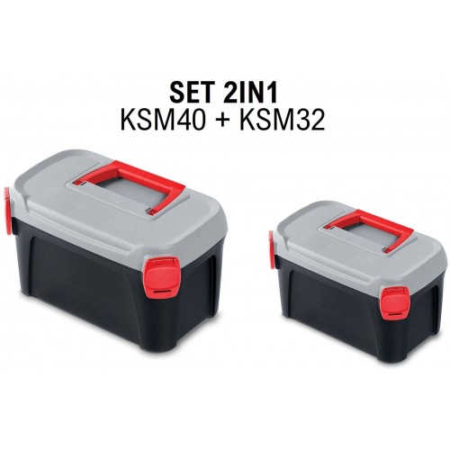 Kistenberg SMART Set 2v1 Skrzynka narzędziowa, 38x23,4x22,5cm KSMS40