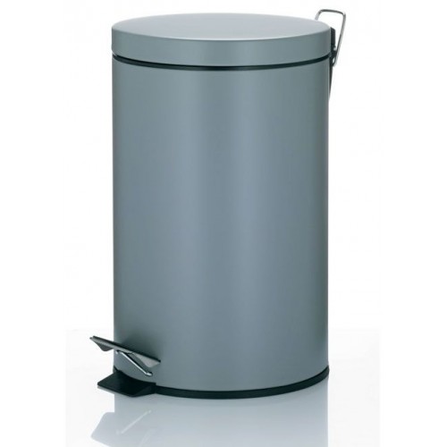 KELA Kosz na śmieci 12 l LEANDRO, szary, stal nierdzewna KL-10933