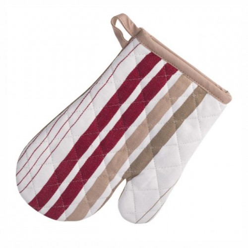 KELA Pikowana rękawica kuchenna do gorących naczyń DIEGO 28x18 cm białą w paski KL-15586