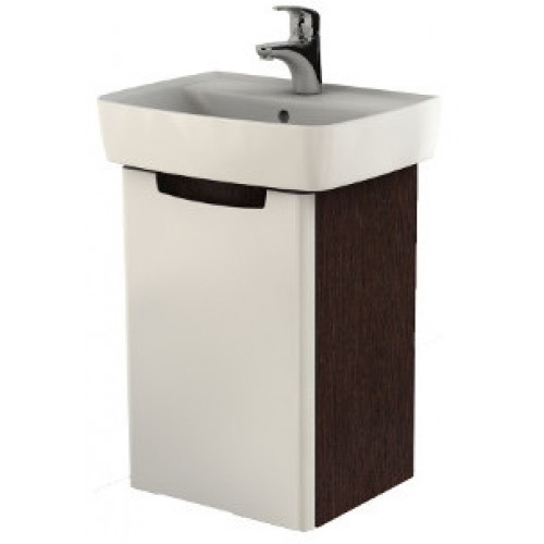 KOŁO SZAFKA PODUMYWALKOWA WISZĄCA REKORD 40,7 cm, BIAŁY POŁYSK/WENGE 89544000