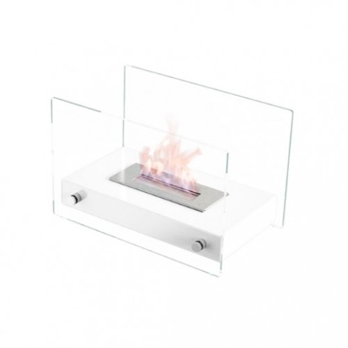 KRATKI Biokominek HOTEL Biały z certyfikatem TÜV