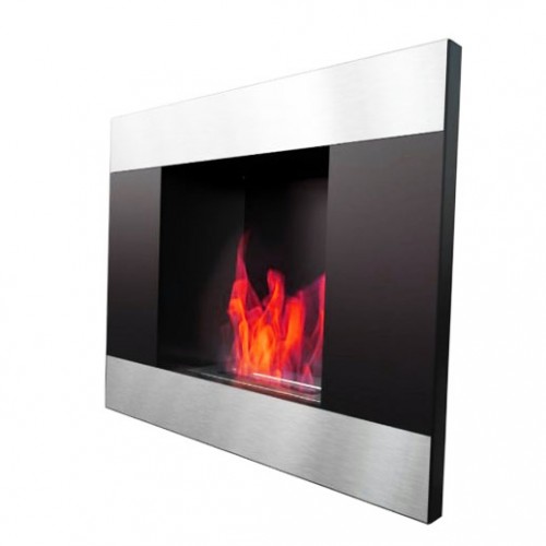 KRATKI Biokominek QUAT czarny HORIZONTAL z certyfikatem TÜV