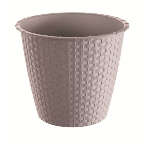 PROSPERPLAST Doniczka okrągła ratanowa Ratolla Round 10,8l, mocca DRSO300