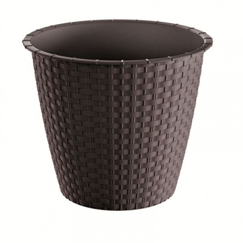 PROSPERPLAST Doniczka okrągła ratanowa Ratolla Round 2,8l brąz DRSO200