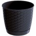 Prosperplast RATOLLA ROUND Doniczka z podstawką 30cm, 11l, antracyt DRLO300