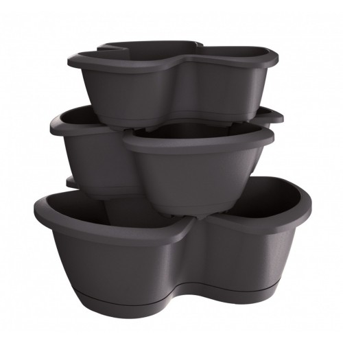Prosperplast RESPANA TRIO Doniczka Kaskada 47 cm, antracyt DRET123S