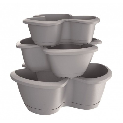 Prosperplast RESPANA TRIO Doniczka Kaskada 47 cm, szary kamień DRET123S
