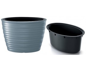 Prosperplast FREZE Doniczka owalna 59,3cm, jasny szary DBFEE600