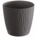 PROSPERPLAST SANDY P doniczka z podstawką 10,8 cm, antracyt DSY110P