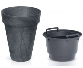 Prosperplast CUBE SLIM BETON Effect Doniczka 35,5cm, 25l, antracyt DCUS355E