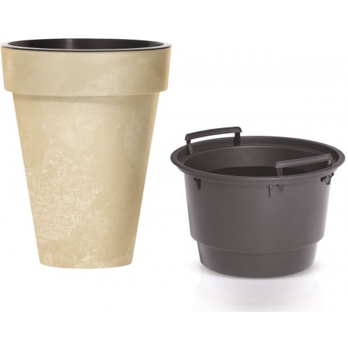 Prosperplast CUBE SLIM BETON Effect Doniczka 46cm, 55l, kremowy DCUS460E Prosperplast CUBE SLIM BETON Effect Doniczka 46cm, 55l, kremowy DCUS460E