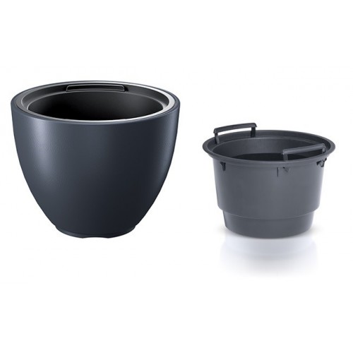 Prosperplast HEOS Doniczka 29,8cm, antracyt DBHEM300 Prosperplast HEOS Doniczka 29,8cm, antracyt DBHEM300