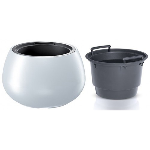 Prosperplast HEOS Doniczka 37cm, z wkładem, biały DBHEK400-S449