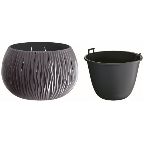 Prosperplast SANDY Bowl Doniczka 48cm, 21l, antracyt DSK480 Prosperplast SANDY Bowl Doniczka 48cm, 21l, antracyt DSK480