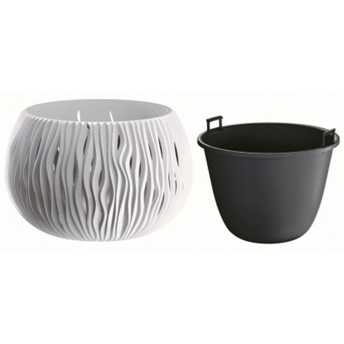 Prosperplast SANDY Bowl Doniczka 37cm, 9l, biały DSK370 Prosperplast SANDY Bowl Doniczka 37cm, 9l, biały DSK370