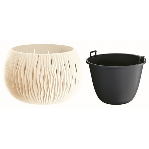 Prosperplast SANDY Bowl Doniczka 29cm, 4l, kremowa DSK290