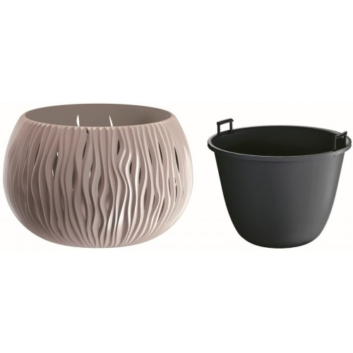 Prosperplast SANDY Bowl Doniczka 48cm, 21l, mocca DSK480 Prosperplast SANDY Bowl Doniczka 48cm, 21l, mocca DSK480