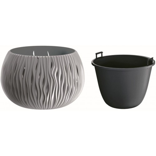 Prosperplast SANDY Bowl Doniczka 48cm, 21l, szary kamienny DSK480 Prosperplast SANDY Bowl Doniczka 48cm, 21l, szary kamienny DSK480
