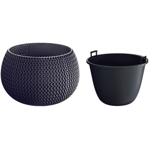 Prosperplast SPLOFY Bowl doniczka 23,9cm, 2,3l, antracyt DKSP240 Prosperplast SPLOFY Bowl doniczka 23,9cm, 2,3l, antracyt DKSP240
