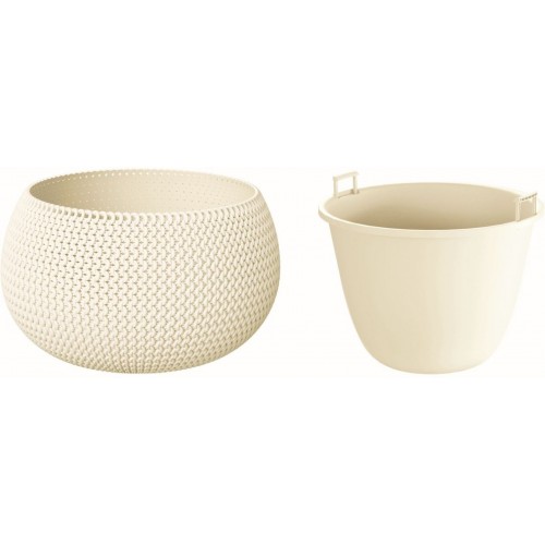 Prosperplast SPLOFY Bowl doniczka 37cm, 9l, kremowy DKSP370 Prosperplast SPLOFY Bowl doniczka 37cm, 9l, kremowy DKSP370