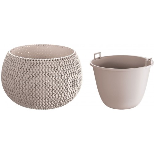 Prosperplast SPLOFY Bowl doniczka 37cm, 9l, mocca DKSP370