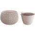 Prosperplast SPLOFY Bowl doniczka 37cm, 9l, mocca DKSP370
