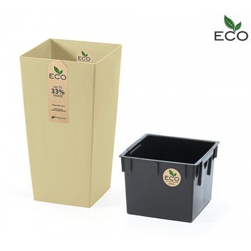 Prosperplast URBI SQUARE ECO Doniczka 26,5cm, kremowy DURS265W Prosperplast URBI SQUARE ECO Doniczka 26,5cm, kremowy DURS265W