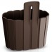 PROSPERPLAST BOARDEE WALL Doniczka 19,4 cm, brązowy DDES200