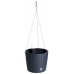 Prosperplast RATO ROUND W Doniczka zawieszana+wkład nawadnianie 25,6cm,6l antracyt DRTW260