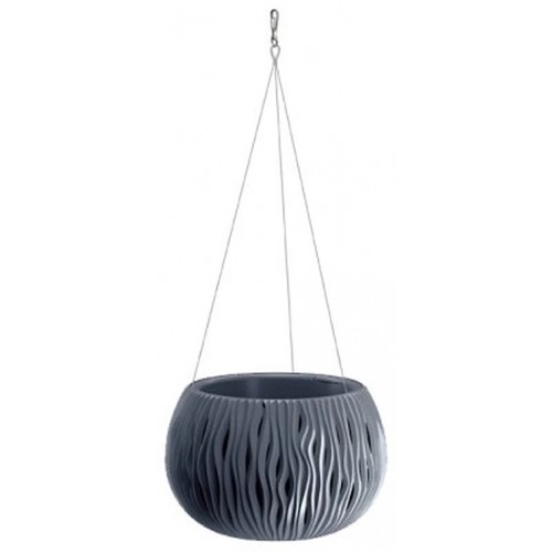 Prosperplast SANDY BOWL WS Doniczka wisząca 37cm, 9l, antracyt DSK370WS