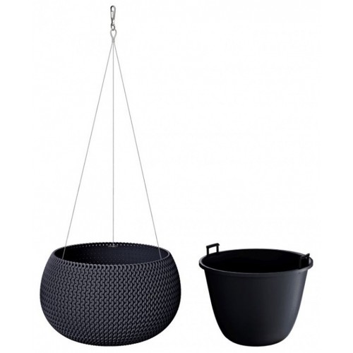 Prosperplast SPLOFY Bowl WS Doniczka wisząca 29cm, 3,9l, antracyt DKSP290WS