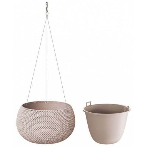 Prosperplast SPLOFY Bowl WS Doniczka wisząca 37cm, 9l, mocca DKSP370WS