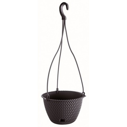 Prosperplast SPLOFY ROUND W Doniczka wisząca 27 cm, antracyt DSPW270
