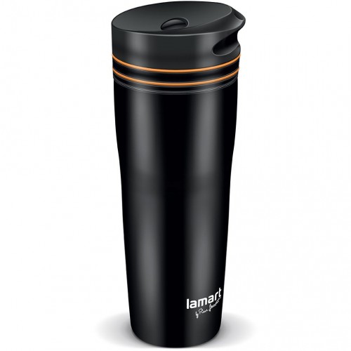 LAMART termos LT4051 MANQ 360 ml, czarny/pomarańczowy LAMART termos LT4051 MANQ 360 ml, czarny/pomarańczowy